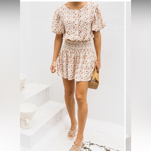 Sabo skirt autumn isle dress Small floral beige - Picture 3 of 8